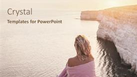  Presentation with freedom - Slides with woman-covered-in-bed-duvet background and a lemonade colored foreground