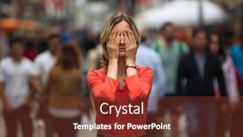  Presentation with panic - Slide deck featuring woman-covers-his-eyes-during background and a tawny brown colored foreground