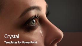 Presentation with beauty - Theme having woman crying - beauty girl cry background and a tawny brown colored foreground