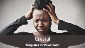  Presentation with black girl - PPT layouts consisting of woman crying - desperate black girl puts her background and a dark gray colored foreground