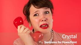  Presentation with woman crying - Presentation enhanced with woman-crying-while-having background and a coral colored foreground