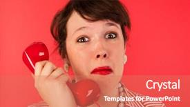  Presentation with woman crying - Cool new presentation theme with woman-crying-while-having backdrop and a coral colored foreground