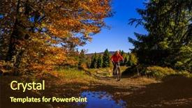  Presentation with blood flow vessel flowing - Beautiful presentation featuring woman cycling mtb flow uphill backdrop and a  colored foreground