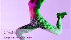  Presentation with exercises - Theme with woman-dancer-dancing-fitness-exercises background and a pink colored foreground