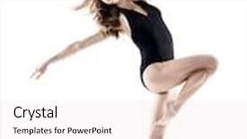  Presentation with dancing - Amazing slide deck having woman-dancer-dancing-isolated backdrop and a sky blue colored foreground