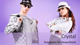  Presentation with hip hop dancing - Amazing slide deck having woman dancing hip-hop backdrop and a light blue colored foreground