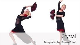  Presentation with spanish - PPT theme enhanced with woman dancing spanish dance isolated background and a white colored foreground
