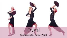 Presentation with concert symphony woman dancing in grass - Amazing slides having woman dancing spanish dance isolated backdrop and a coral colored foreground