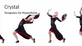  Presentation with spanish - Beautiful slides featuring woman dancing spanish dance isolated backdrop and a white colored foreground