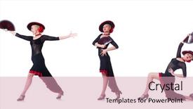  Presentation with concert symphony woman dancing in grass - Slide deck with woman dancing spanish dance isolated background and a  colored foreground