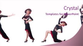  Presentation with spanish - Cool new slide set with woman dancing spanish dance isolated backdrop and a pink colored foreground