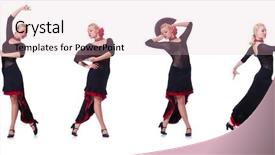  Presentation with spanish - Slide set having woman dancing spanish dance isolated background and a  colored foreground