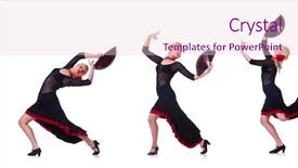  Presentation with spanish - Theme having woman dancing spanish dance isolated background and a lemonade colored foreground