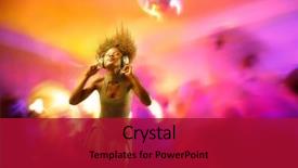  Presentation with african music - Slide set having woman dancing to the music background and a  colored foreground