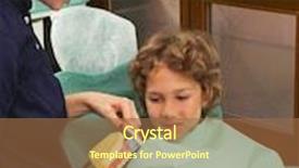  Presentation with artificial teeth - Slides featuring woman dentist explaining brushing procedure to a kid using artificial teeth's in clinic studio background and a tawny brown colored foreground