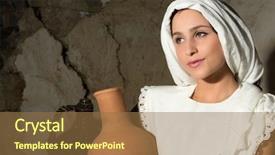  Presentation with biblical - Cool new presentation with woman depicting mother mary backdrop and a coral colored foreground