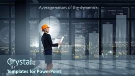  Presentation with interior designer - Amazing PPT layouts having woman-designer-in-interior backdrop and a  colored foreground