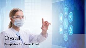  Presentation with telemedicine - Cool new PPT theme with woman doctor in telemedicine concept backdrop and a lemonade colored foreground