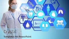  Presentation with telemedicine - Cool new theme with woman-doctor-in-telemedicine-futuristic backdrop and a arctic colored foreground