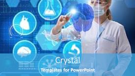  Presentation with telemedicine - PPT theme featuring woman-doctor-in-telemedicine-futuristic background and a teal colored foreground