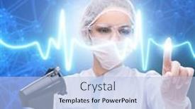  Presentation with telemedicine - Colorful theme enhanced with woman-doctor-in-telemedicine-futuristic backdrop and a light blue colored foreground