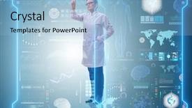  Presentation with mhealth - Amazing theme having woman doctor in telemedicine mhealth backdrop and a  colored foreground