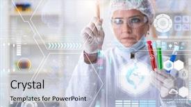  Presentation with mhealth - Cool new presentation theme with woman doctor in telemedicine mhealth backdrop and a lemonade colored foreground