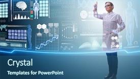  Presentation with mhealth - Audience pleasing slide deck consisting of woman doctor in telemedicine mhealth backdrop and a ocean colored foreground