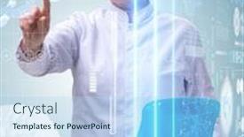  Presentation with mhealth - Slide deck consisting of woman-doctor-in-telemedicine-mhealth background and a light blue colored foreground