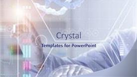  Presentation with mhealth - PPT theme featuring woman-doctor-in-telemedicine-mhealth background and a sky blue colored foreground