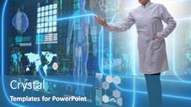  Presentation with telemedicine - Presentation theme with woman-doctor-in-telemedicine-mhealth background and a teal colored foreground