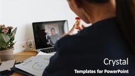  Presentation with making medicine - Slide set consisting of woman-doctor-showing-medicine background and a black colored foreground