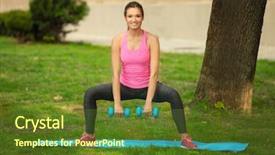  Presentation with exercise kids kid doing fitness - Cool new theme with woman doing exercise with dumb backdrop and a tawny brown colored foreground