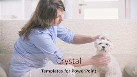  Presentation with reiki - Colorful presentation design enhanced with woman-doing-reiki-therapy backdrop and a soft green colored foreground