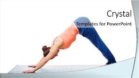  Presentation with sun salutation - Beautiful PPT layouts featuring woman doing surya namaskar sun backdrop and a white colored foreground