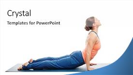  Presentation with sun salutation - Theme featuring woman doing surya namaskar sun background and a  colored foreground