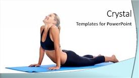  Presentation with mother doing yoga kids - PPT layouts enhanced with woman doing yoga poses isolated background and a white colored foreground