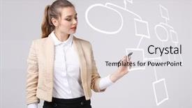  Presentation with business process - Slides consisting of woman drawing flowchart business process background and a white colored foreground