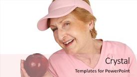  Presentation with breast cancer awareness month - Presentation consisting of woman dressed for breast cancer background and a lemonade colored foreground