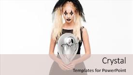  Presentation with strong black woman - PPT theme with woman dressed in black widow background and a lemonade colored foreground