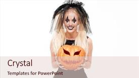  Presentation with black woman - Amazing PPT layouts having woman dressed in black widow backdrop and a  colored foreground