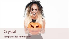  Presentation with black woman praying - Theme with woman dressed in black widow background and a  colored foreground