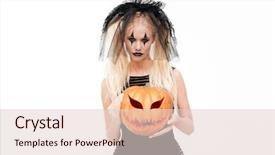  Presentation with strong black woman - Theme with woman dressed in black widow background and a  colored foreground