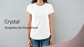  Presentation with young woman diagnosis of sti - Amazing PPT layouts having woman dressed in blank white backdrop and a light gray colored foreground