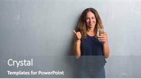  Presentation with child drinking water from glass - Slides having woman drinking glass of water background and a gray colored foreground