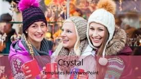  Presentation with mulled wine - PPT layouts featuring woman drinking mulled wine background and a coral colored foreground