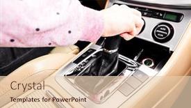  Presentation with driver - Colorful theme enhanced with woman-driver-hand-shifting backdrop and a lemonade colored foreground