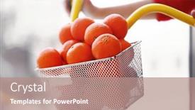  Presentation with bicycle - Colorful slide deck enhanced with woman-driving-a-bicycle backdrop and a  colored foreground