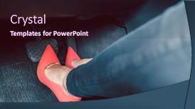  Presentation with driving - Colorful PPT layouts enhanced with woman-driving-a-car backdrop and a wine colored foreground