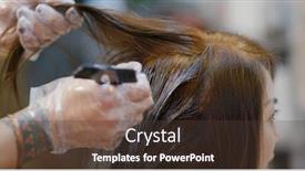  Presentation with hair salon - Cool new presentation with woman-dye-her-hair backdrop and a tawny brown colored foreground